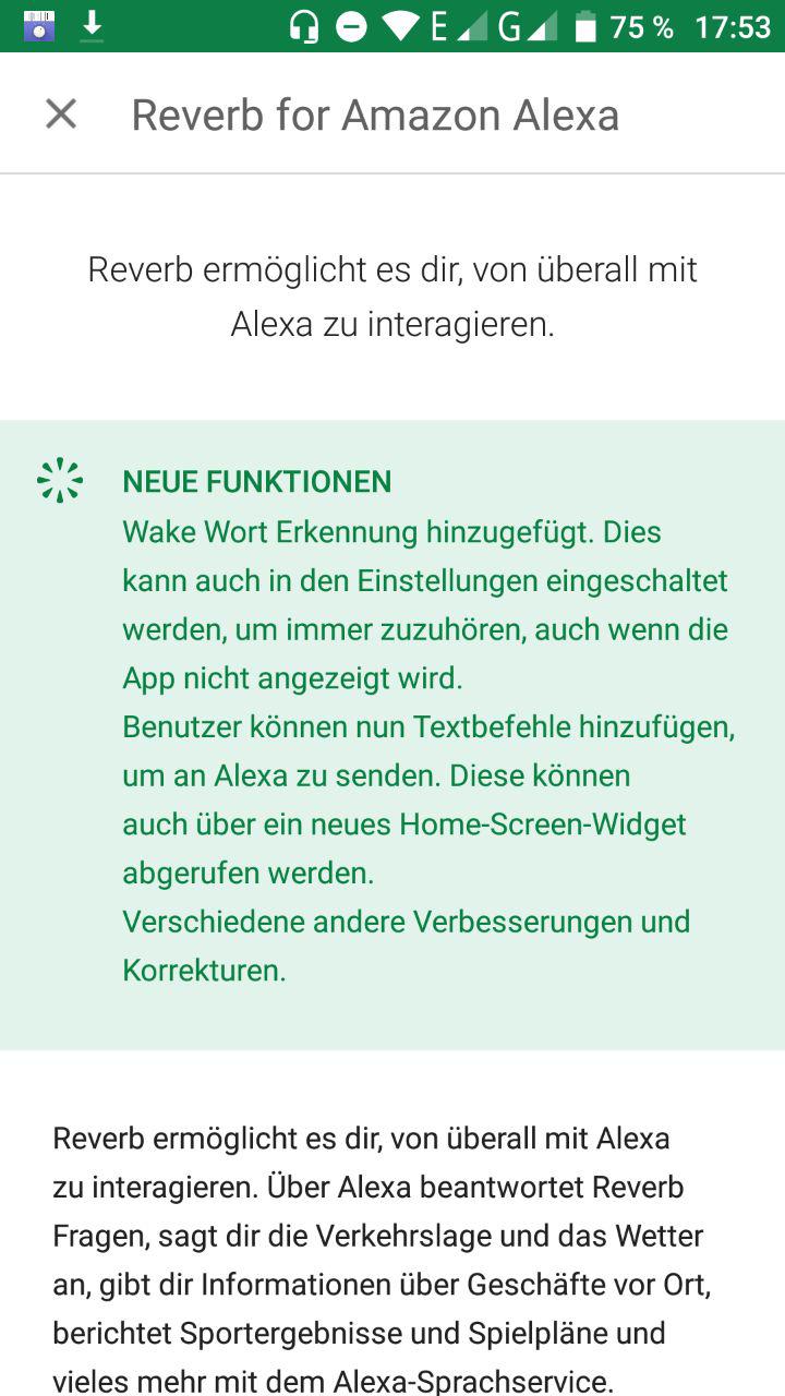 Changelog der Android App